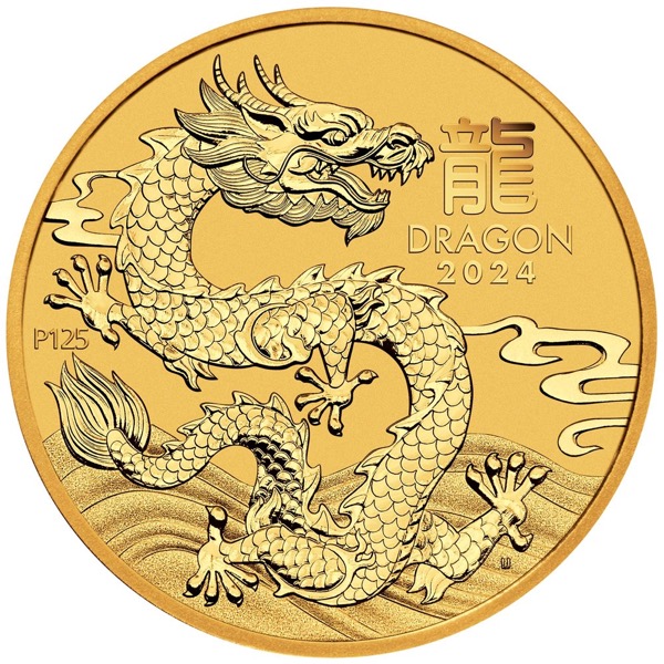 zlata mince rok draka 2024